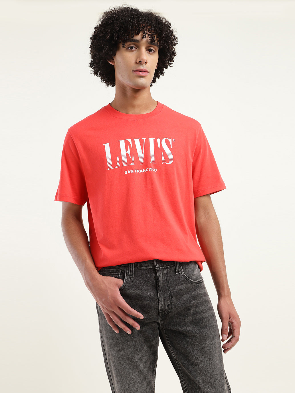 Men's Brand Logo Oversized T-Shirt - Styleshot View