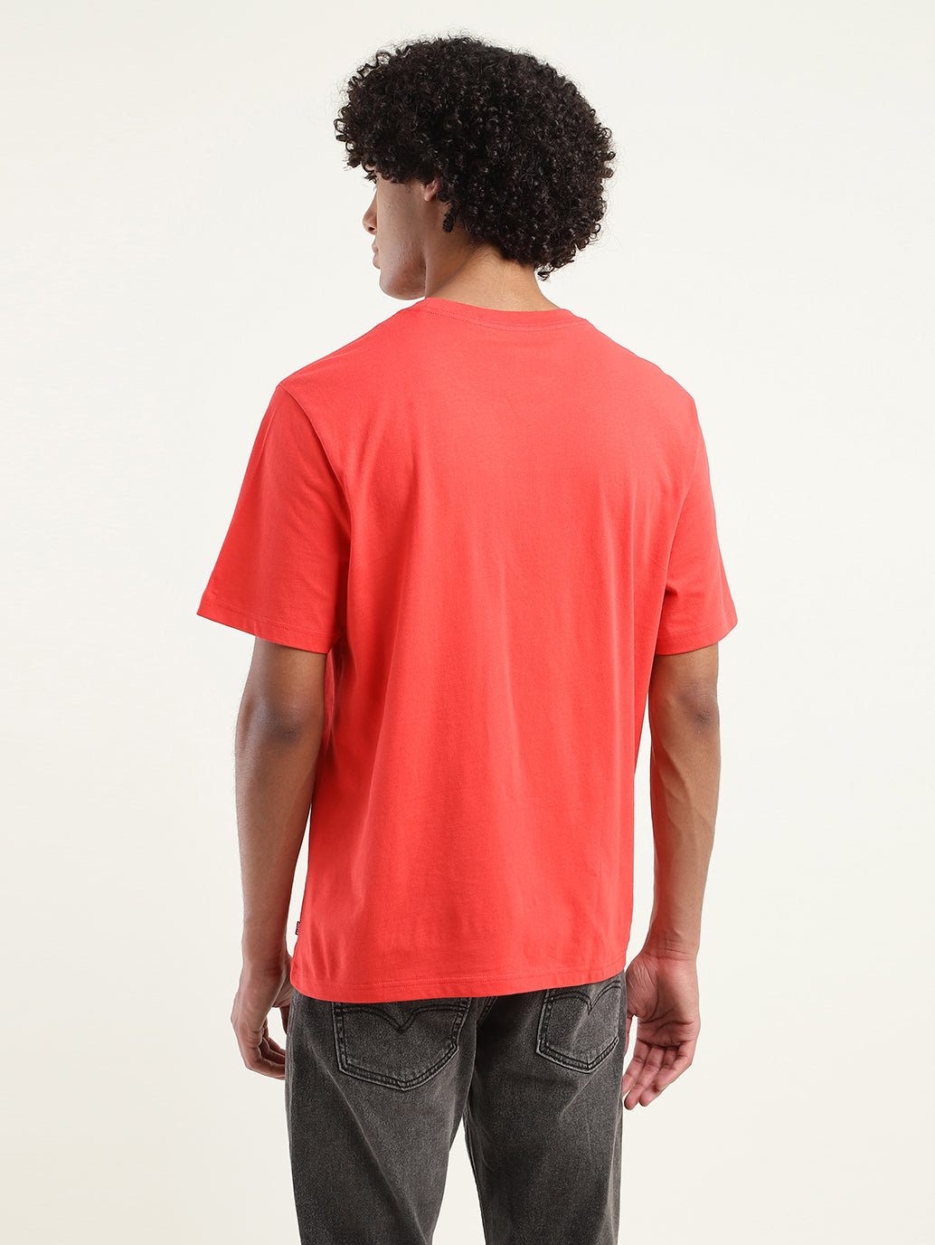 Men's Brand Logo Oversized T-Shirt - Back View