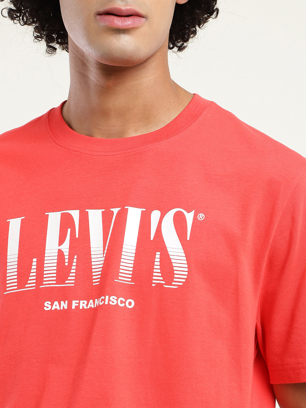 Men's Brand Logo Oversized T-Shirt - Detail View