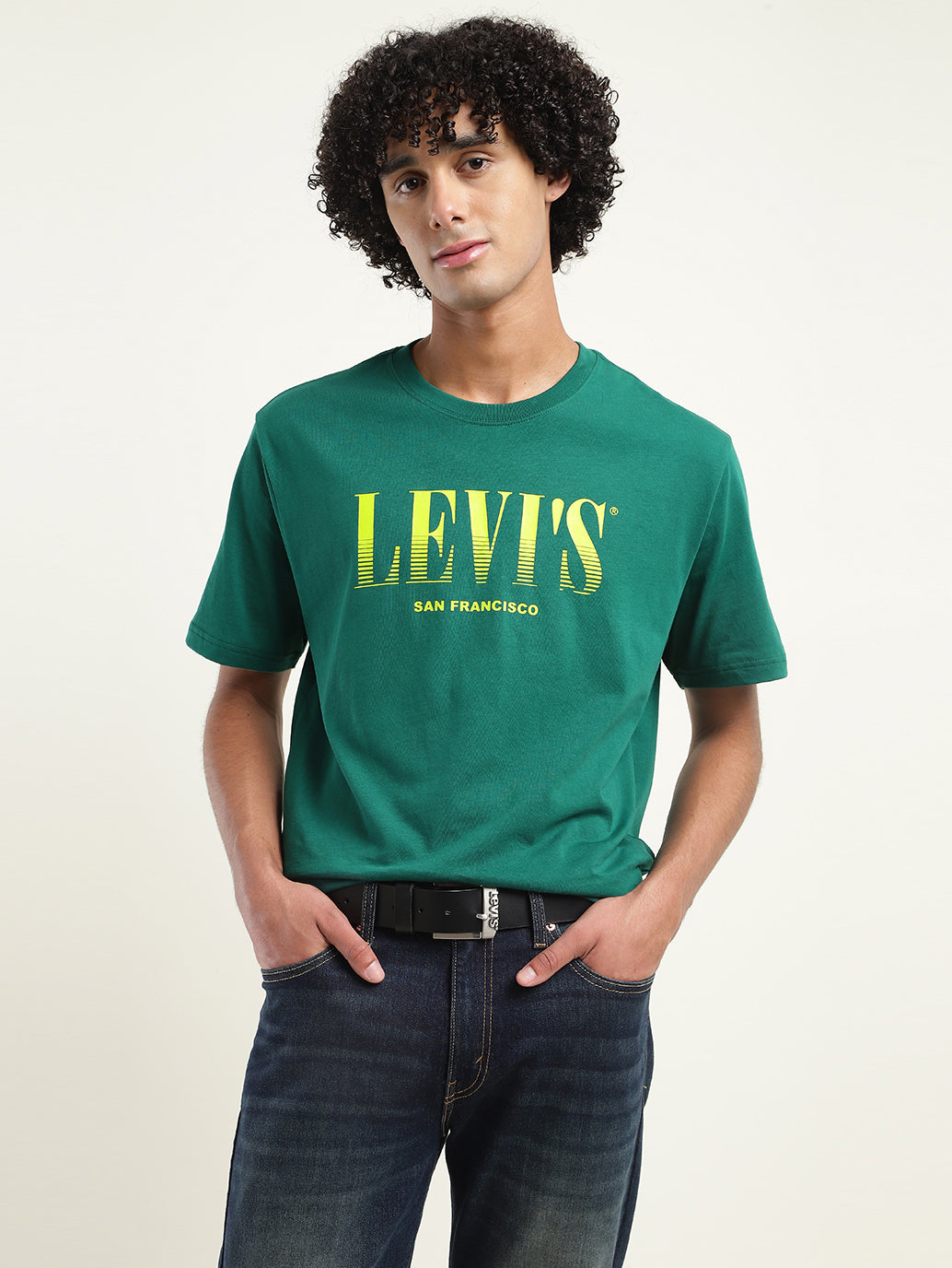 Men's Brand Logo Oversized T-Shirt - Styleshot View