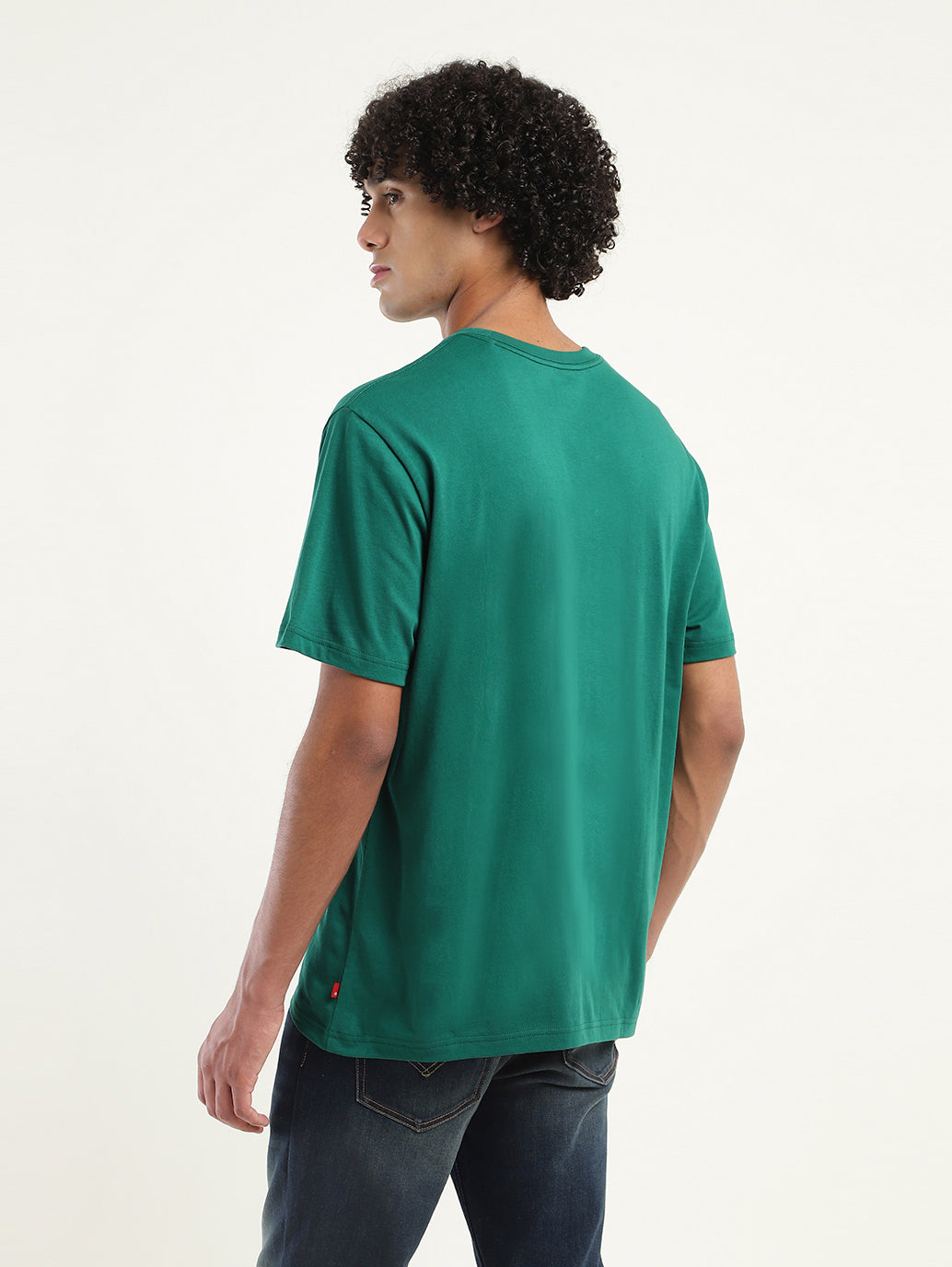 Men's Brand Logo Oversized T-Shirt - Back View