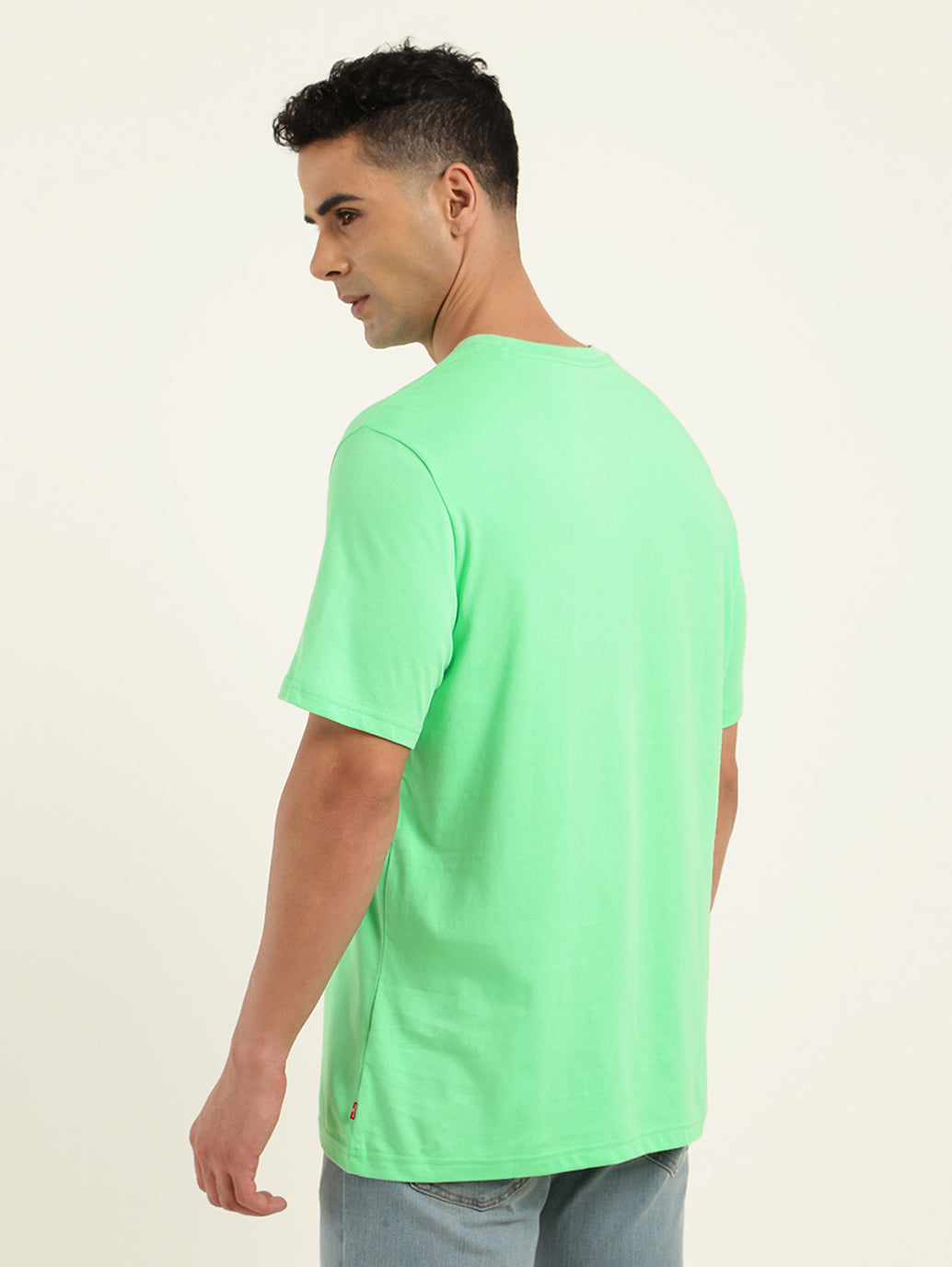 Men's Brand Logo Loose Fit T-Shirt - Back View