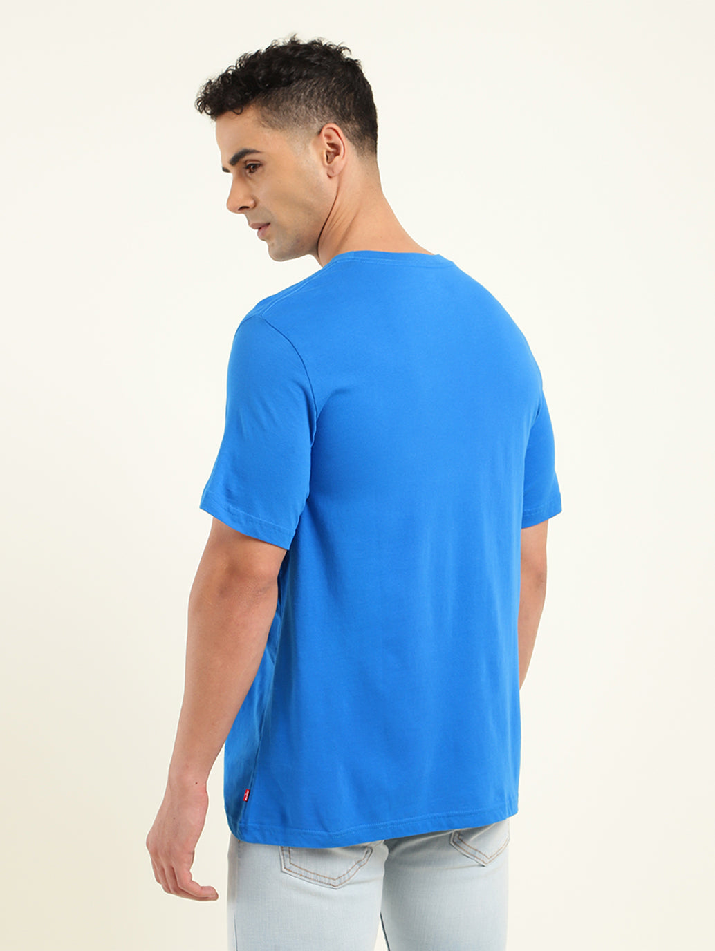 Men's Brand Logo Loose Fit T-Shirt - Back View