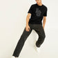 Men's Typographic Print Crew Neck T-shirt - Elevated View