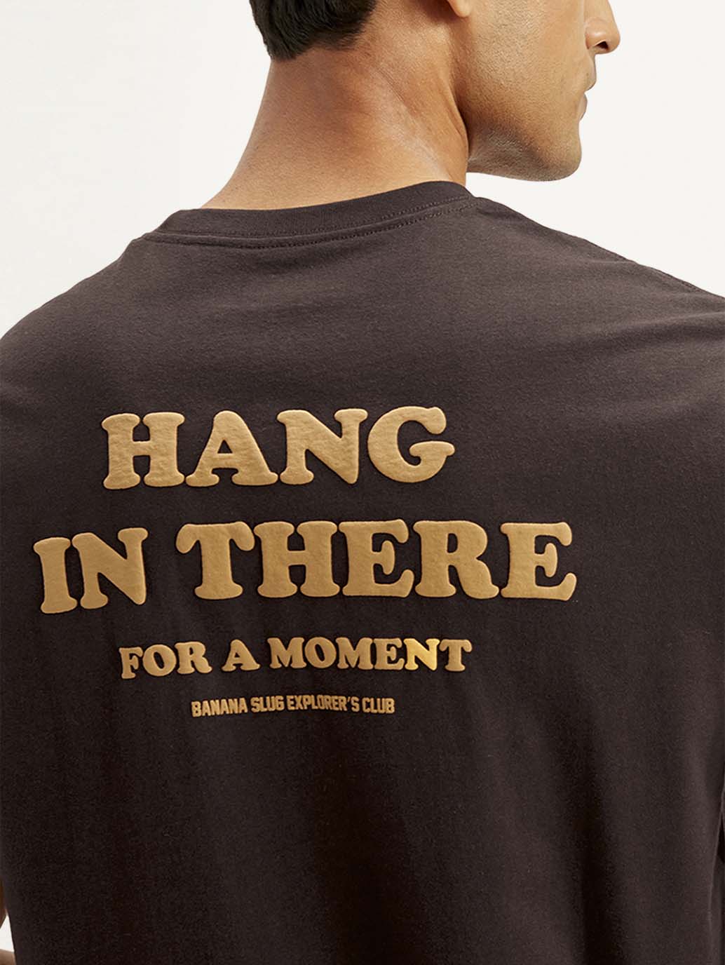 Men's Typography Crew Neck T-shirt - Detail View