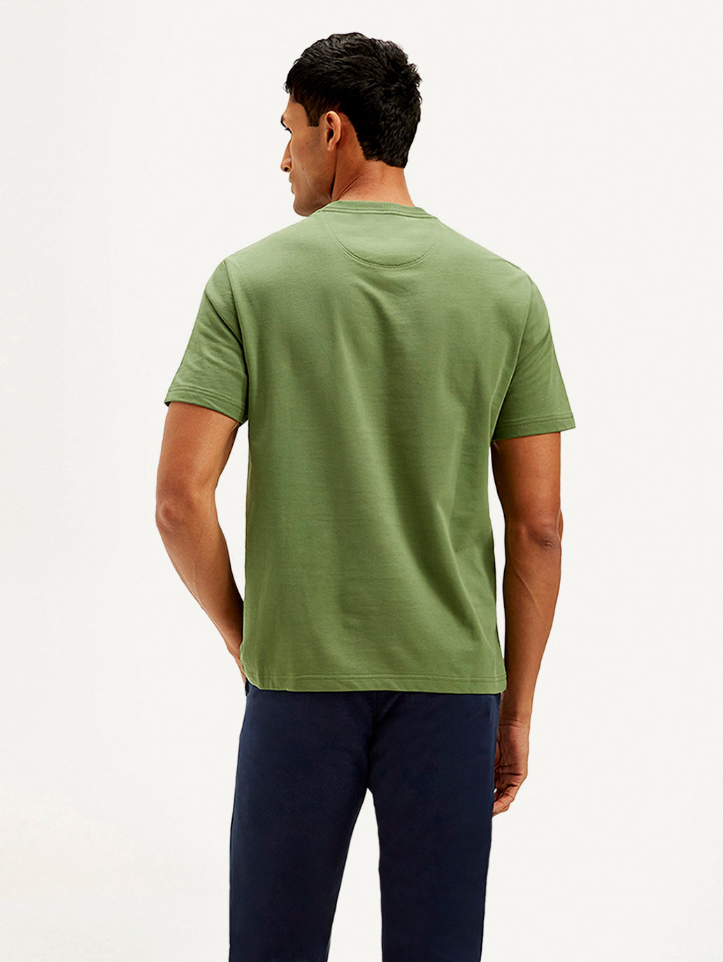 Men's Typography Crew Neck T-shirt - Back View