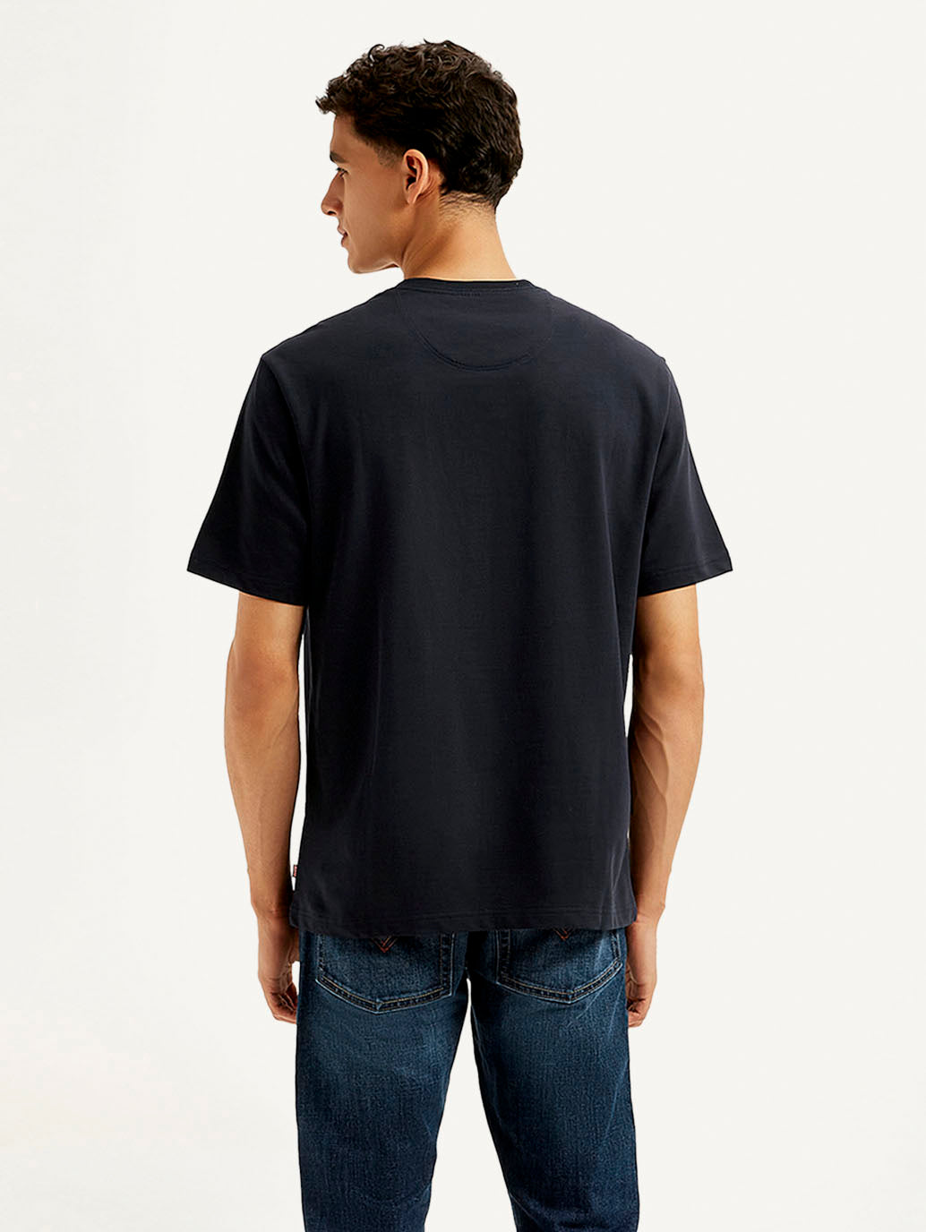 Men's Typography Crew Neck T-shirt - Back View
