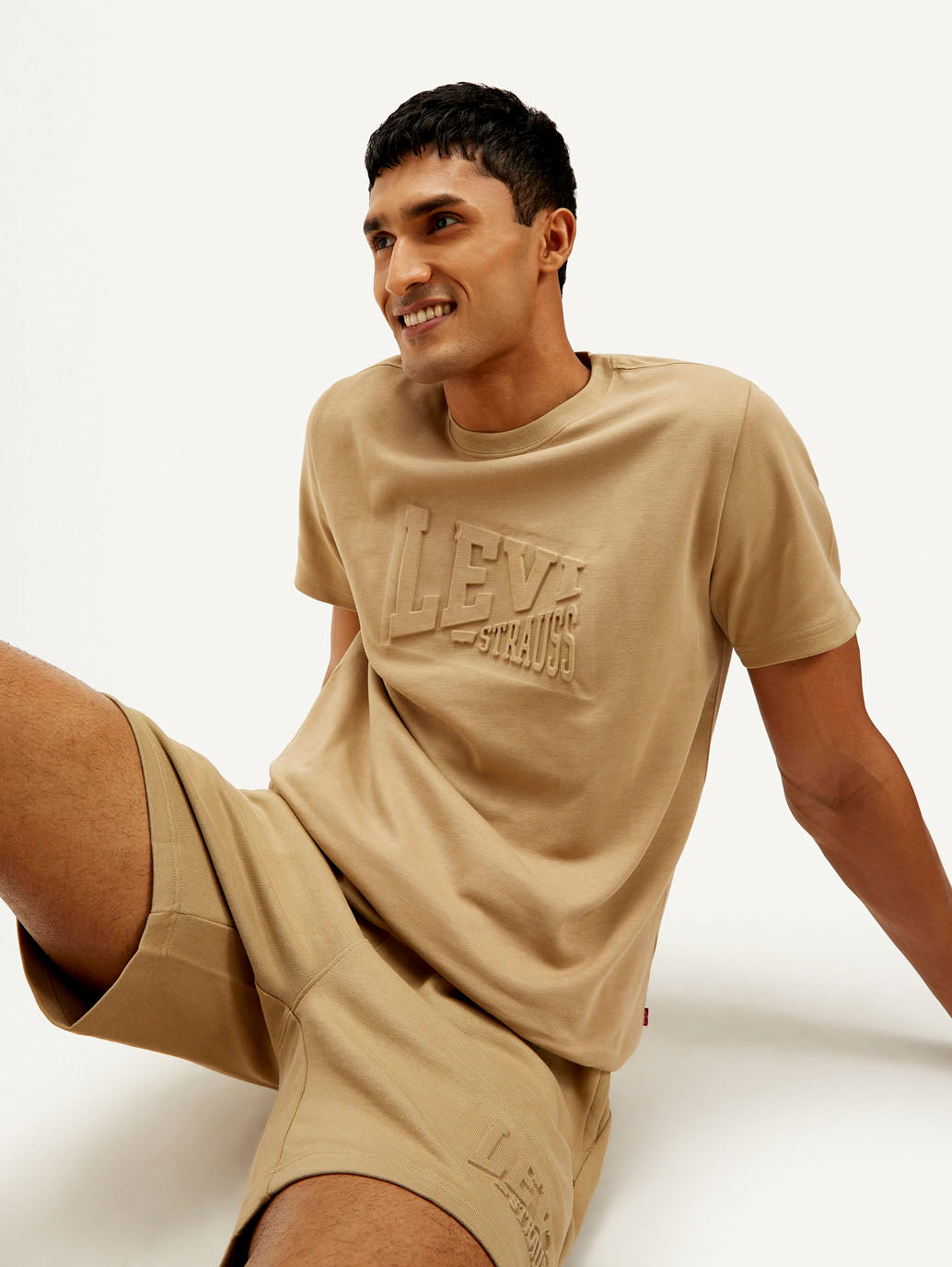 Men's Typography Crew Neck T-shirt - Elevated View
