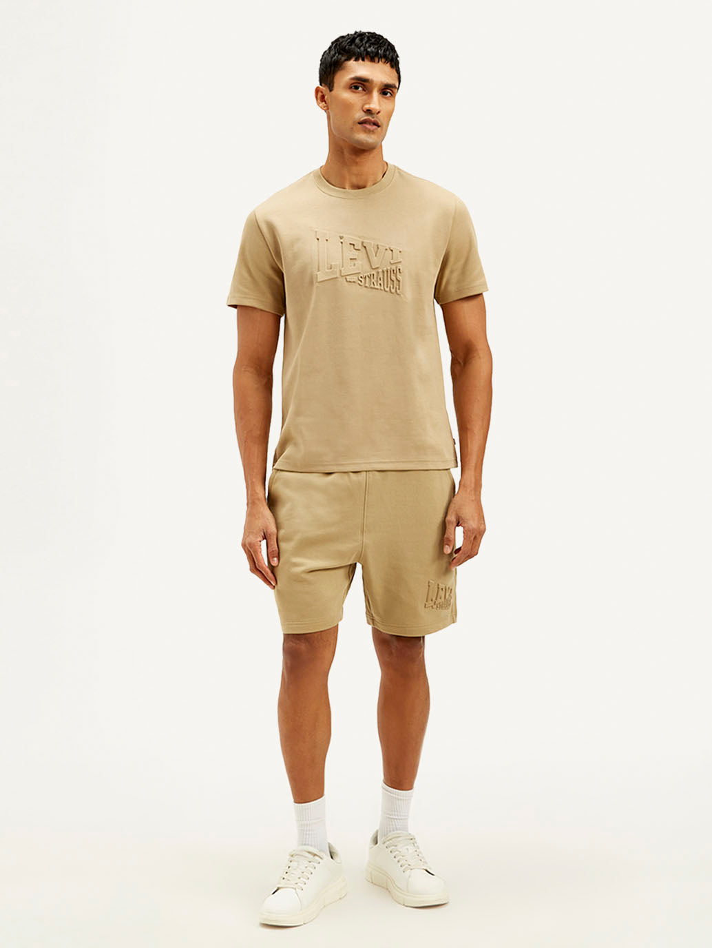 Men's Typography Crew Neck T-shirt - Front View