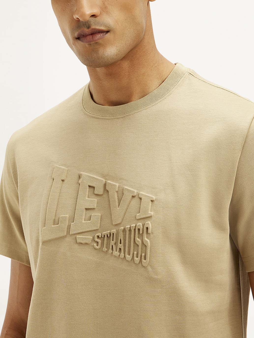 Men's Typography Crew Neck T-shirt - Detail View