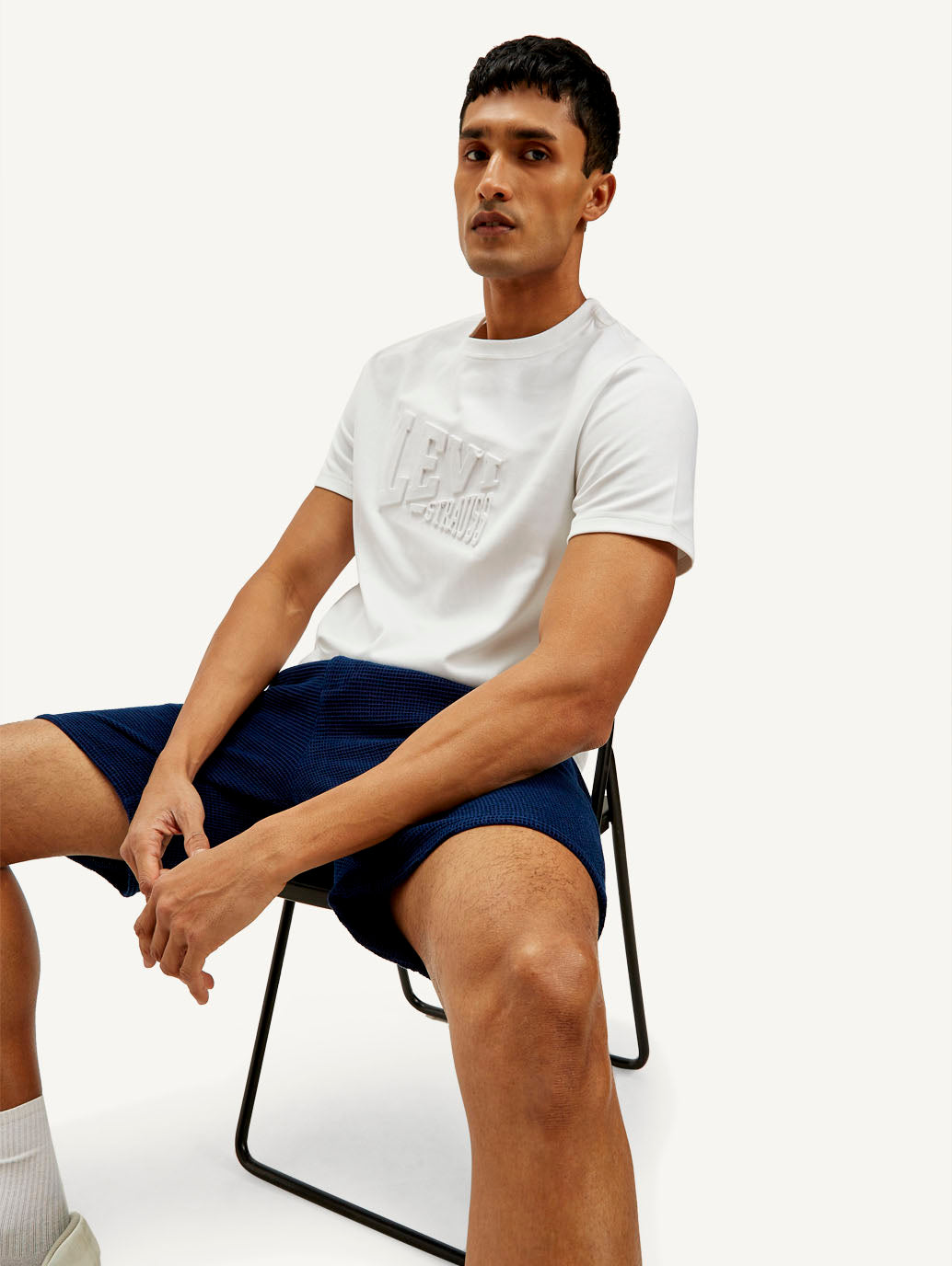 Men's Typography Crew Neck T-shirt - Elevated View