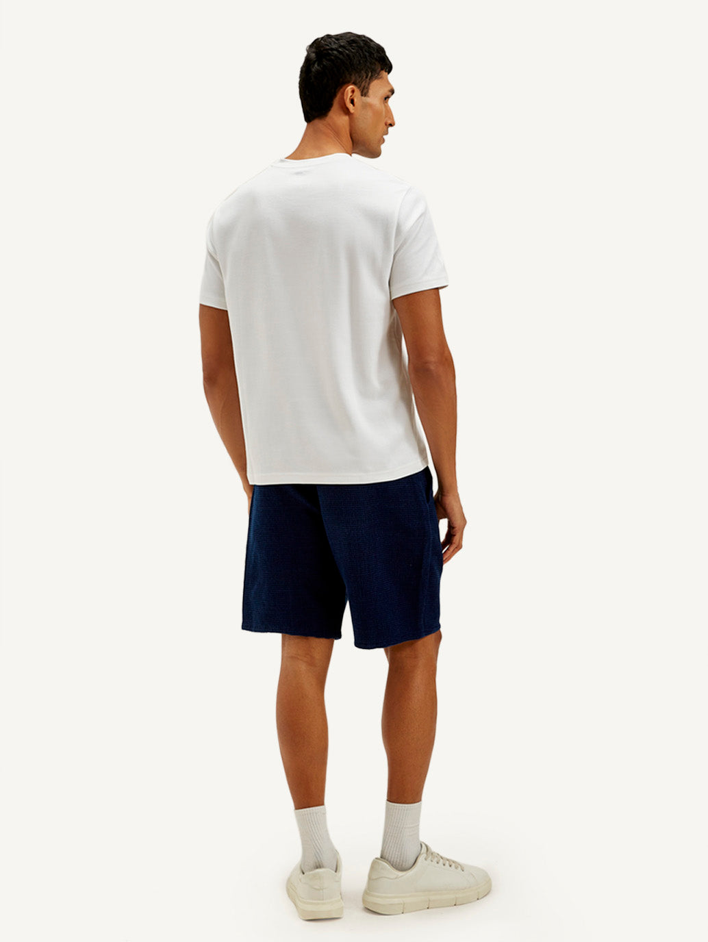 Men's Typography Crew Neck T-shirt - Back View
