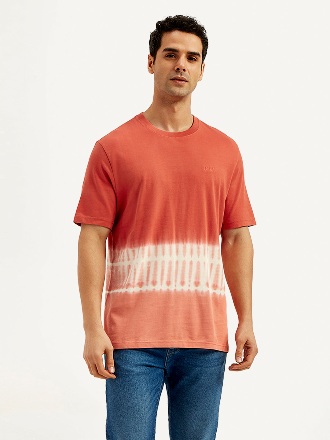 Men's Tie-Dye Crew Neck T-Shirt - Front View