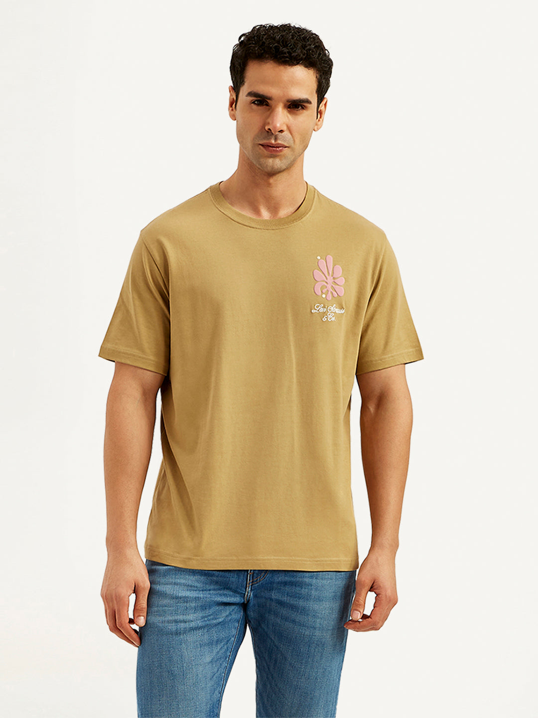 Men's Graphic Print Crew Neck T-Shirt - 20 View