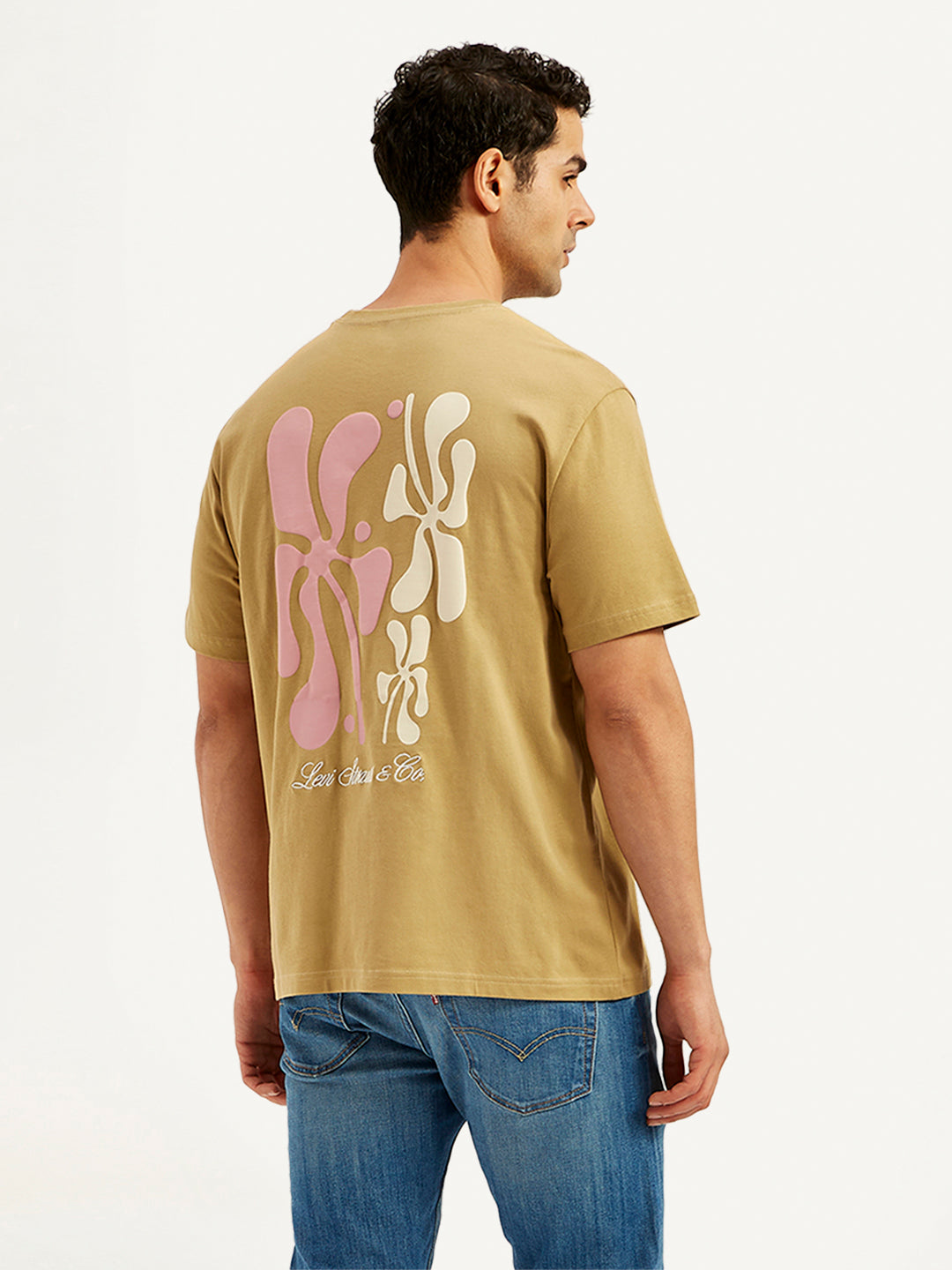Men's Graphic Print Crew Neck T-Shirt - 20 View