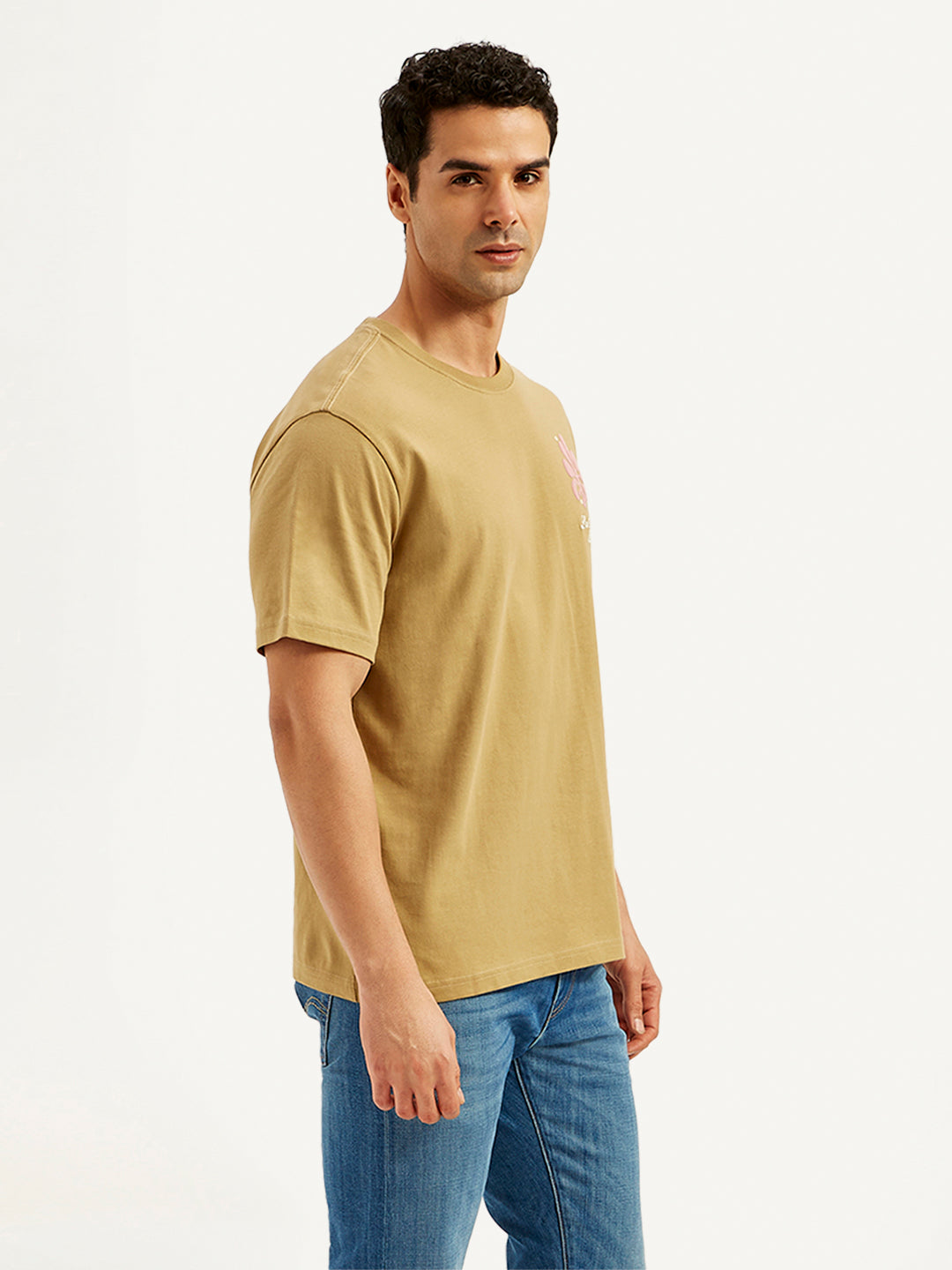 Men's Graphic Print Crew Neck T-Shirt - 20 View