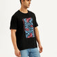 Men's Graphic Print Crew Neck T-Shirt - Side View