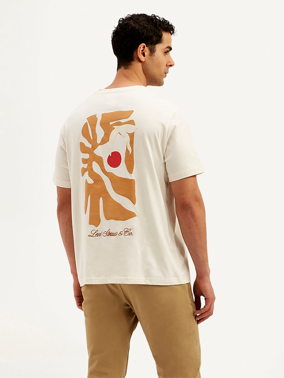 Men's Graphic Print T-Shirt - Back View