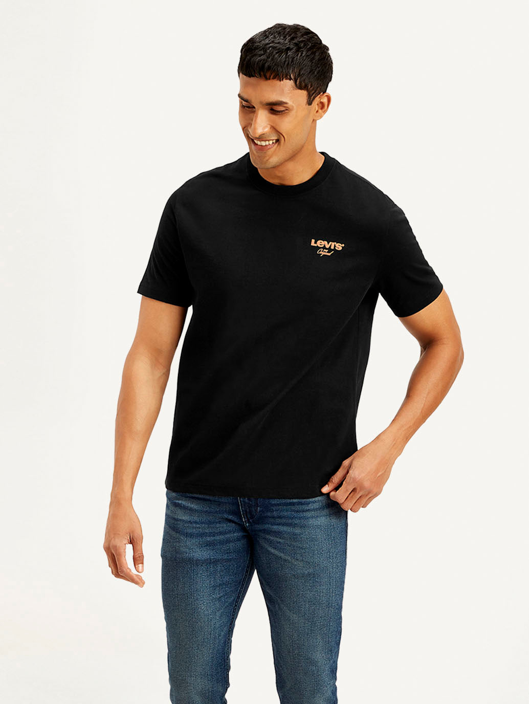 Men's Solid Crew Neck T-shirt - Styleshot View