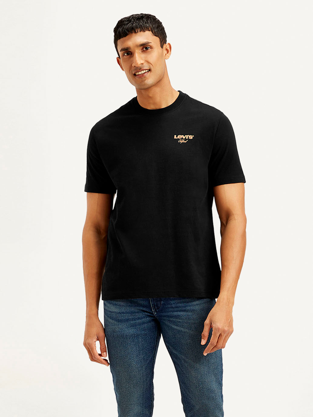 Men's Solid Crew Neck T-shirt - Front View