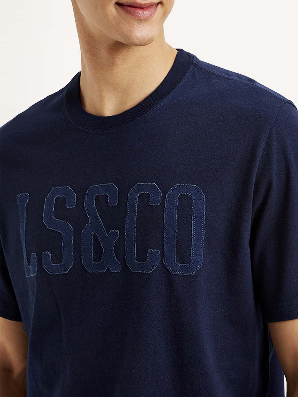 Men's Brand Logo Crew Neck T-shirt - Detail View