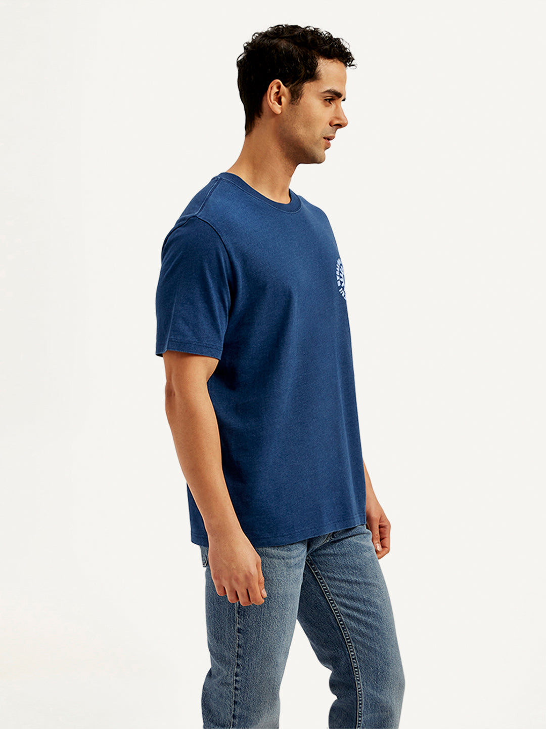Men's Typographic Print Crew Neck T-Shirt - 20 View