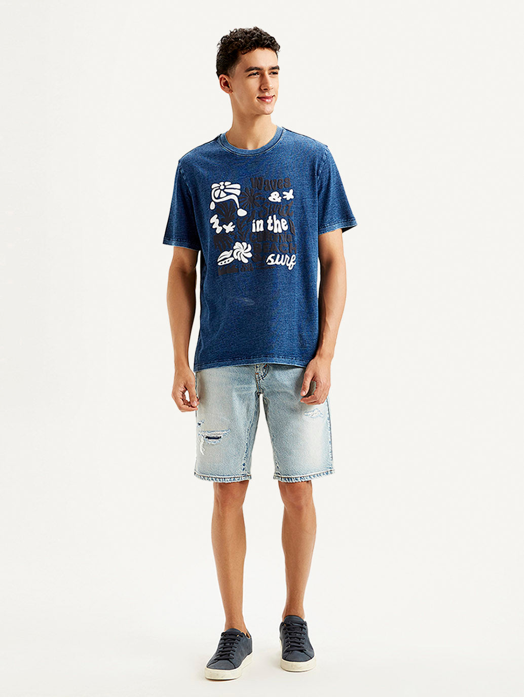 Men's Graphic Print Crew Neck T-shirt - Front View