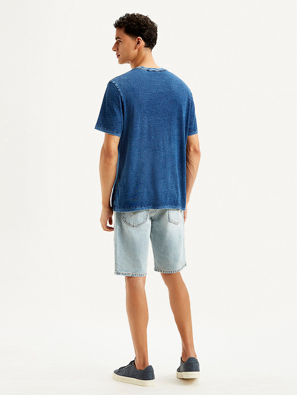 Men's Graphic Print Crew Neck T-shirt - Back View