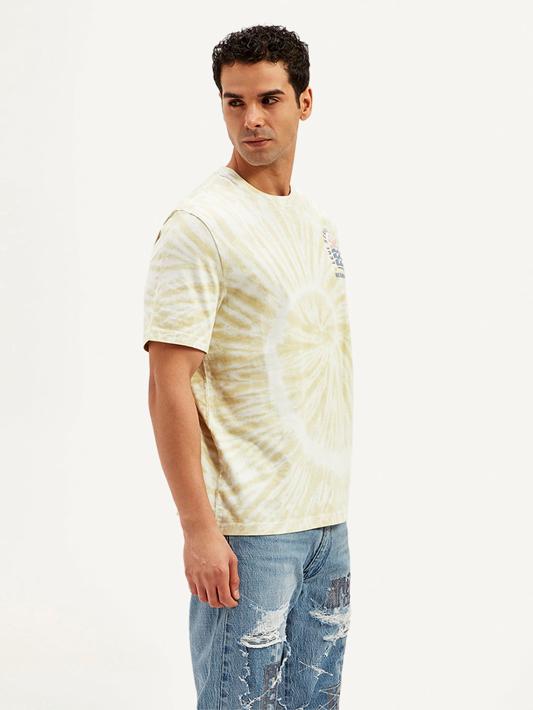 Men's Tie-Dye Crew Neck T-Shirt - Side View