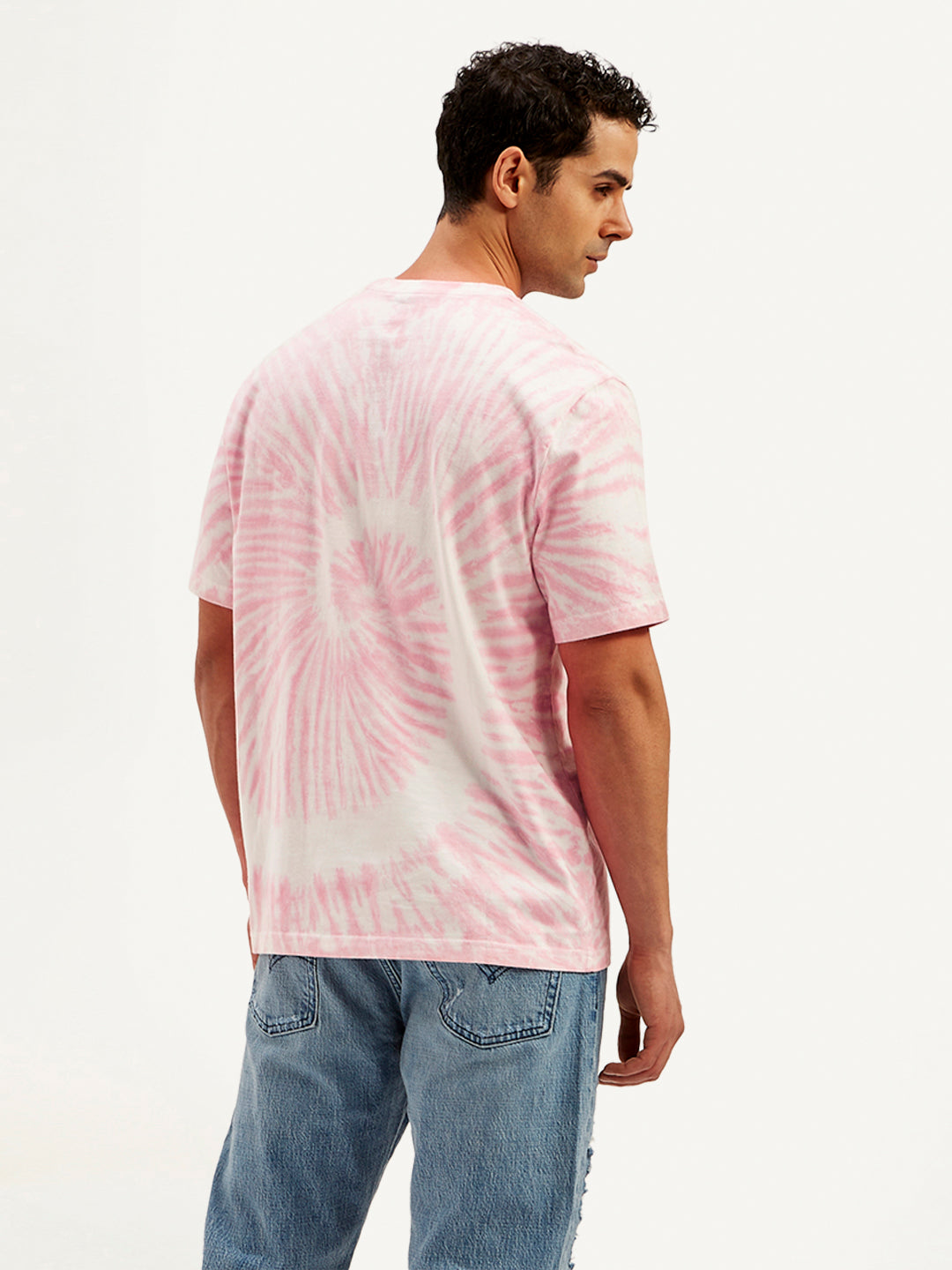 Men's Tie-Dye Crew Neck T-Shirt - Back View