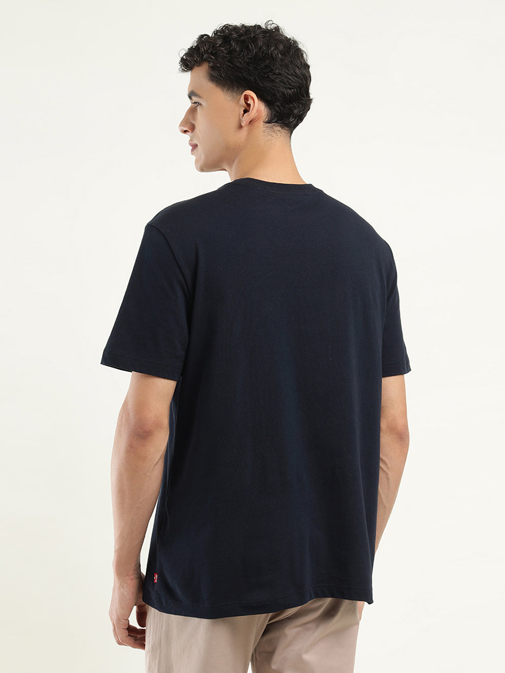 Men's Printed Crew Neck T-shirt - Back View