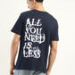 Men's Typographic Print Crew Neck T-Shirt - Back View