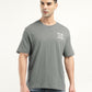 Men's Typographic Print Crew Neck T-Shirt - Front View