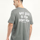 Men's Typographic Print Crew Neck T-Shirt - Back View