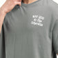 Men's Typographic Print Crew Neck T-Shirt - Detail View