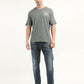 Men's Typographic Print Crew Neck T-Shirt - ModelFront View