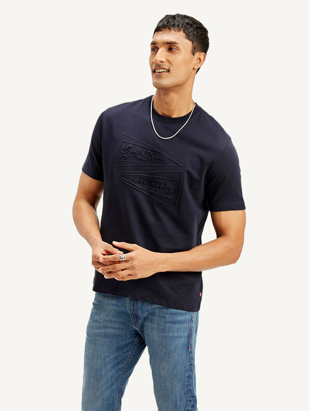 Men's Typography Crew Neck T-shirt - Styleshot View
