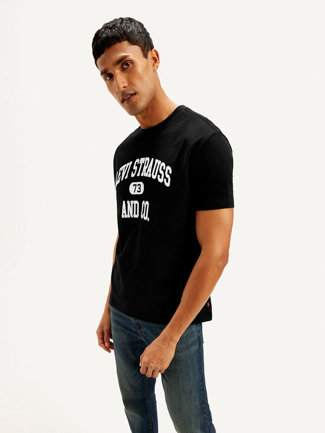 Men's Brand Logo Crew Neck T-shirt - Elevated View