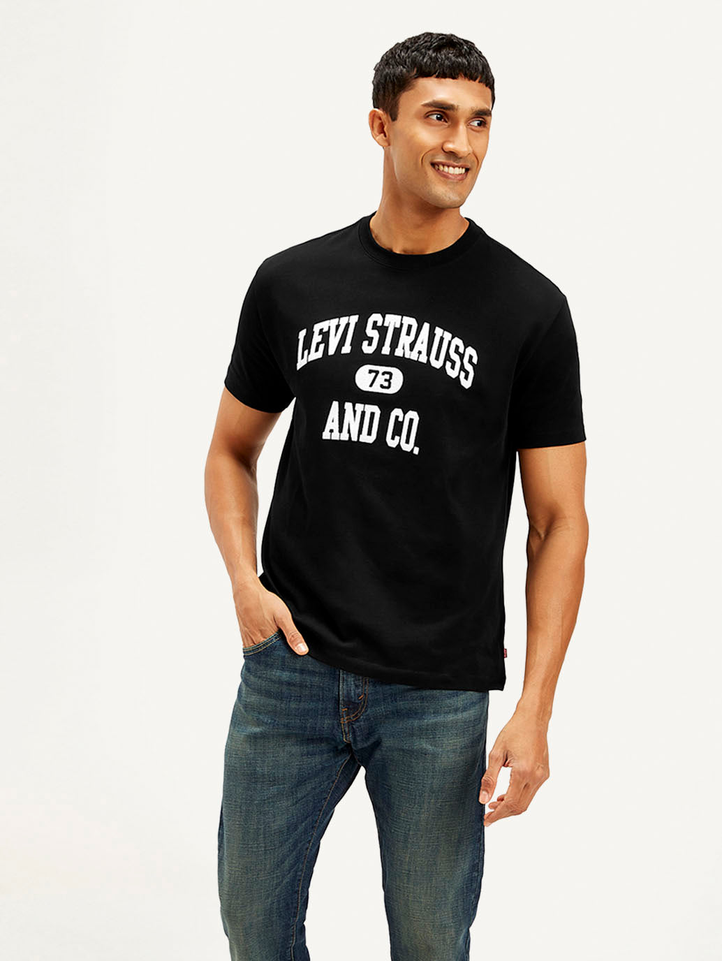 Men's Brand Logo Crew Neck T-shirt - Styleshot View