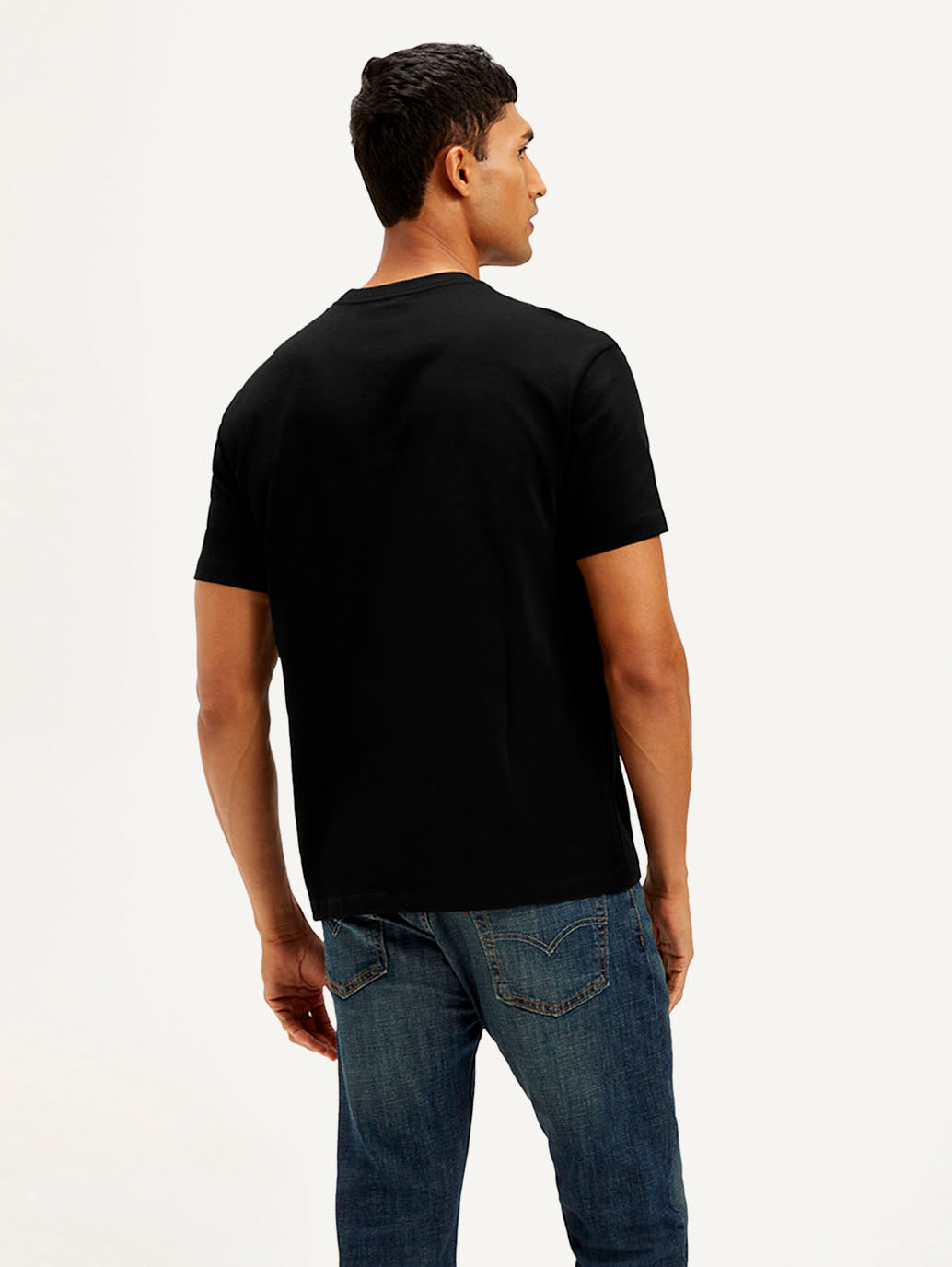 Men's Brand Logo Crew Neck T-shirt - Back View