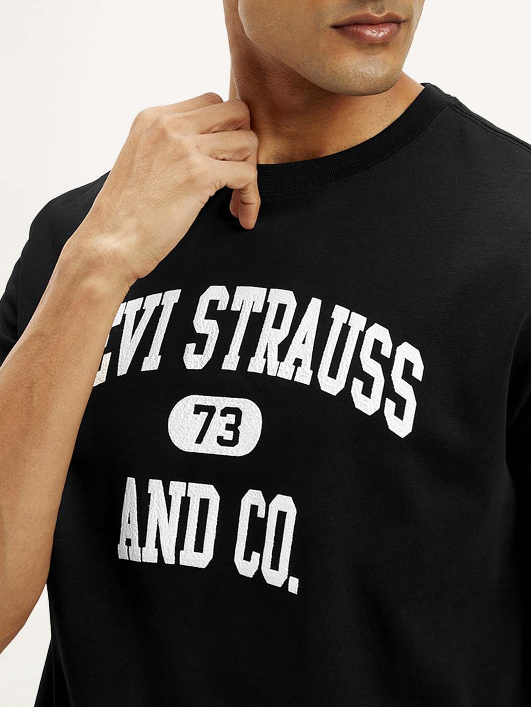 Men's Brand Logo Crew Neck T-shirt - Detail View