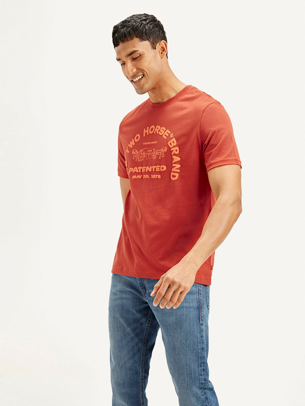 Men's Graphic Print Crew Neck T-shirt