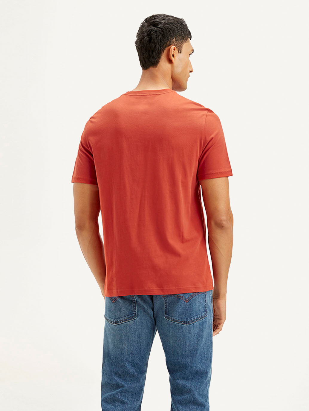 Men's Graphic Print Crew Neck T-shirt - Back View