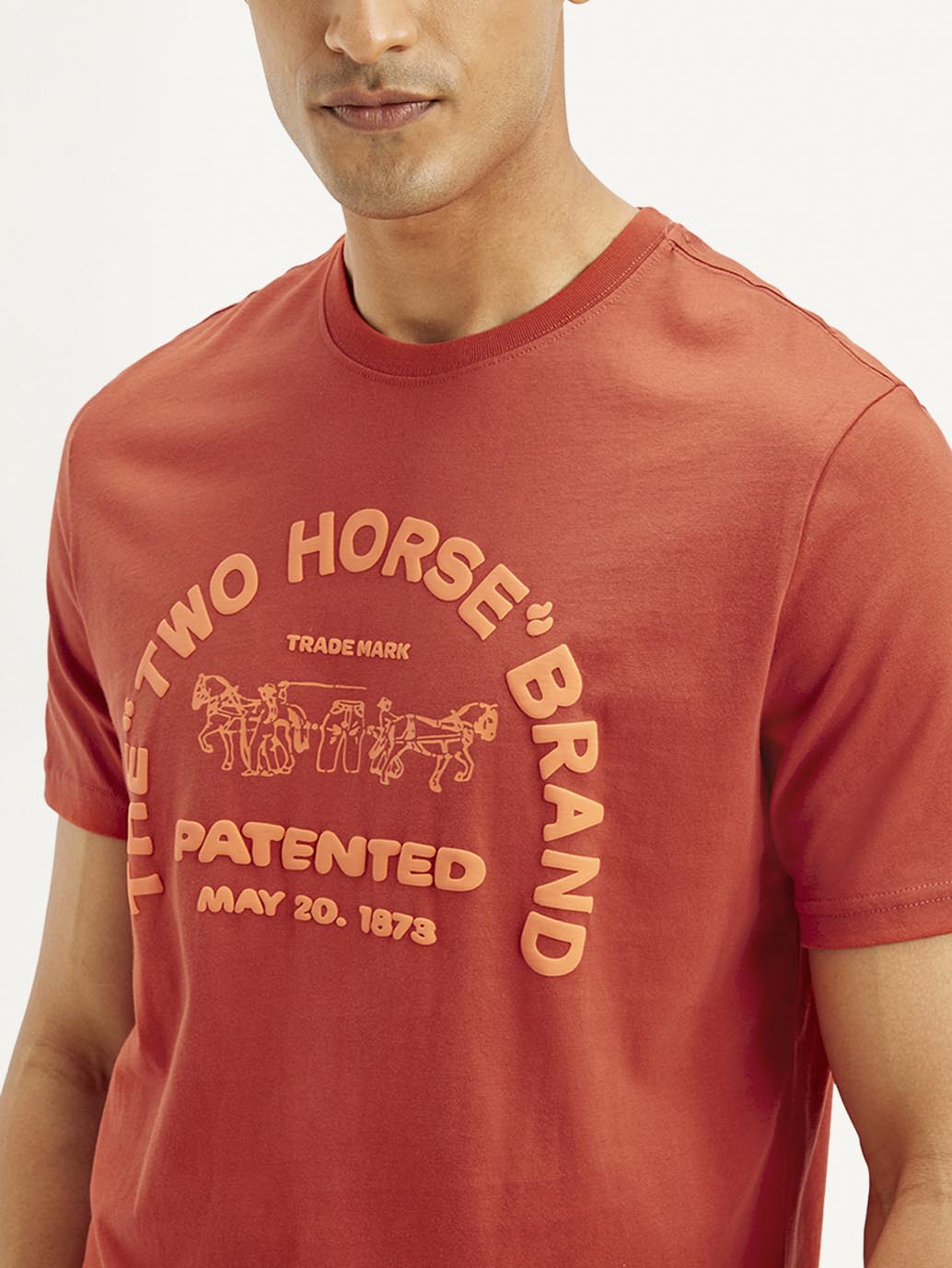 Men's Graphic Print Crew Neck T-shirt - Detail View