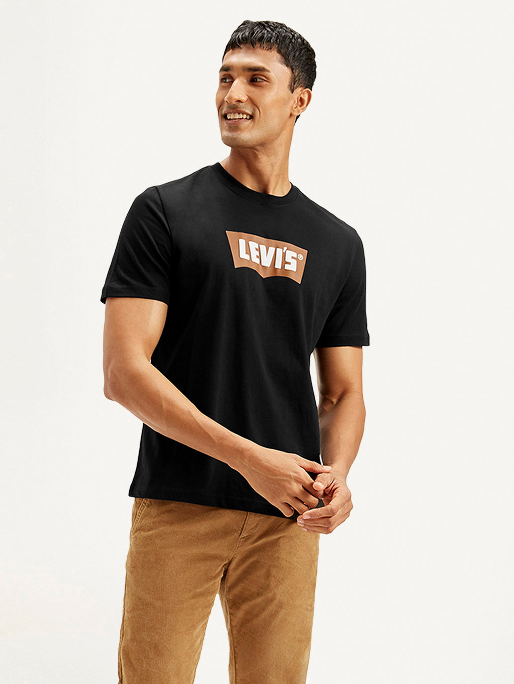 Men's Brand Logo Crew Neck T-shirt - Styleshot View