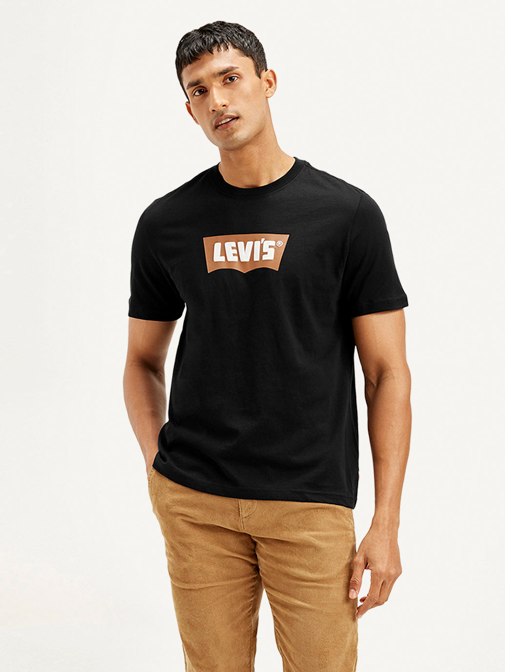 Men's Brand Logo Crew Neck T-shirt - Front View