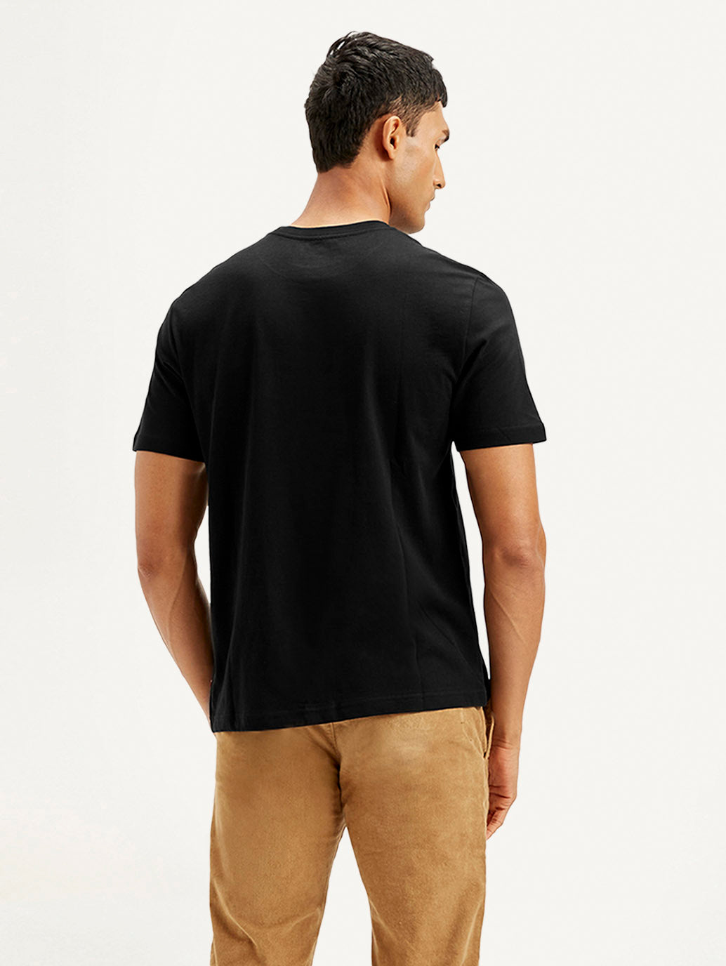 Men's Brand Logo Crew Neck T-shirt - Back View