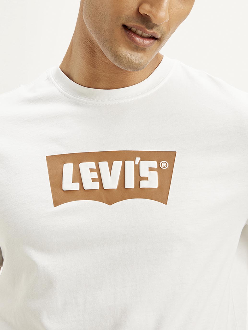 Men's Brand Logo Crew Neck T-shirt - Detail View