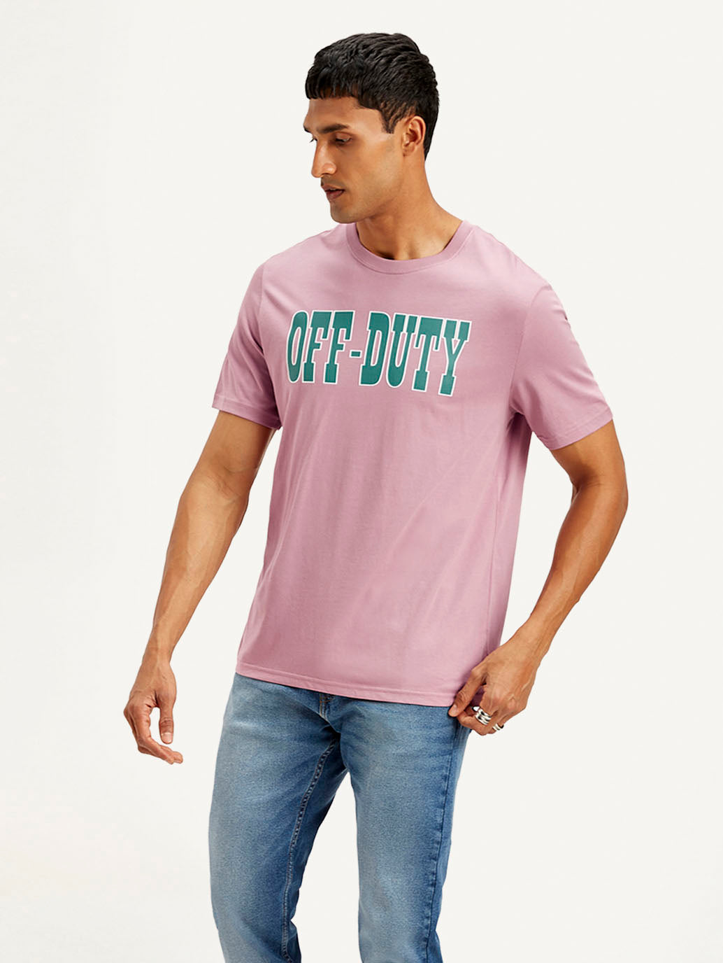 Men's Typography Crew Neck T-shirt