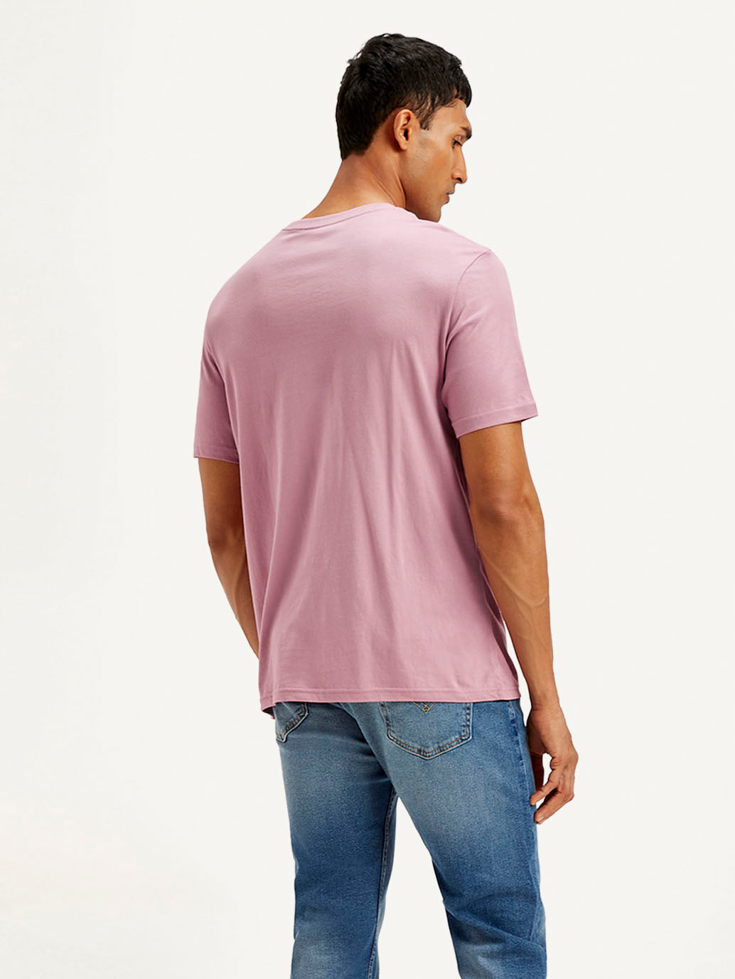 Men's Typography Crew Neck T-shirt - Back View